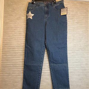 Gloria Vanderbilt Amanda Classic Fit MED WASH Denim Jeans Size 16 NWT